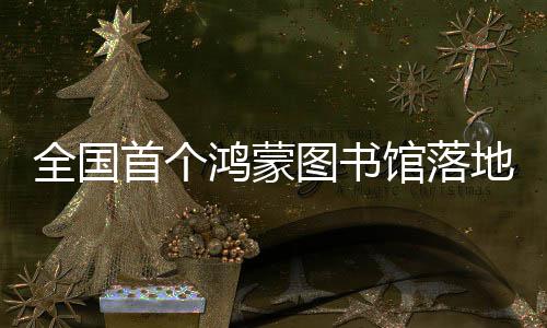 地罗图书首个鸿蒙湖馆落全国
