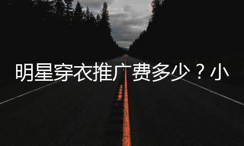 明星豆私推广万少小爱赚7费多服推穿衣次可广一