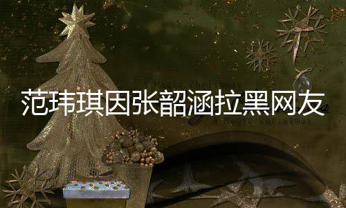 道歉随后张韶涵拉黑网友 友澄范玮该网琪因清并